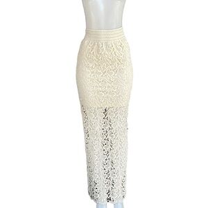 Papaya Maxi Lace/Crochet Skirt Size M